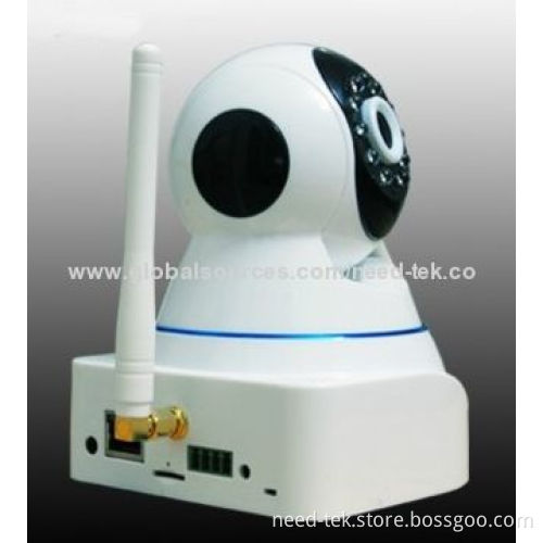 0.3MP Wireless P2P PTZ IP Camera, Two-way Audio, Cloud Drive Storage, 70x70x80mm Size